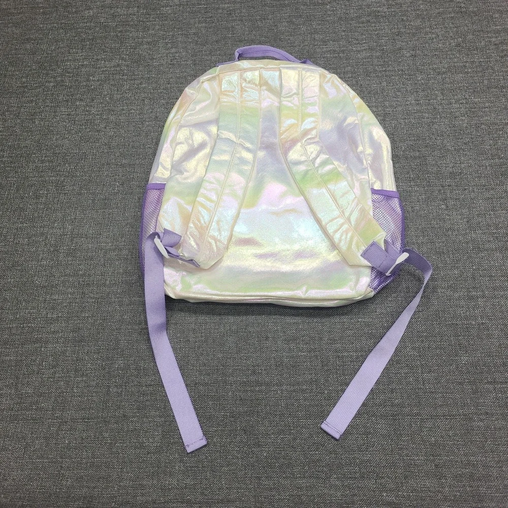 Cat & Jack Kids Girls Unicorn Backpack with Sequins White Purple School Bag